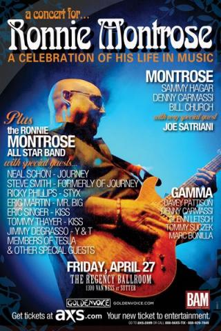 Sammy and Joe to play at Ronnie Montrose Tribute Concert 4/27