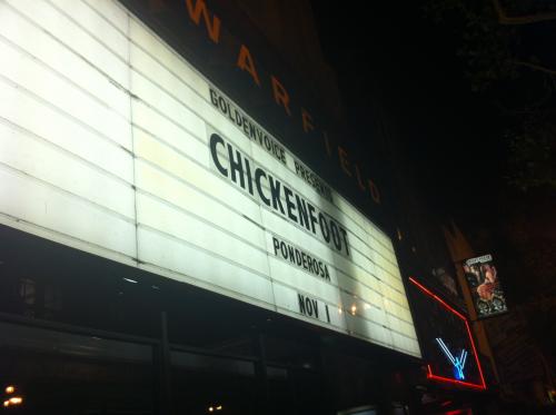 Chickenfoot Nov 1, 2011 - Warfield Marquee