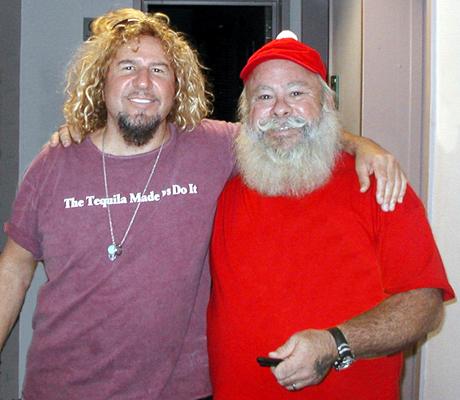 Santa Kevin and Sammy Hagar